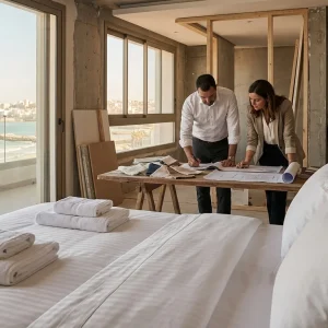 Rénovation hôtelière Tanger : textile sur mesure 2026