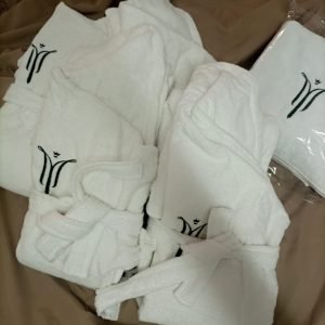 Peignoirs en Éponge avec Broderie Personnalisée